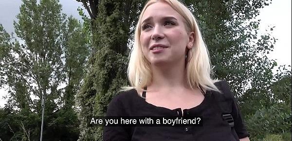  Public Agent blonde teen Russian Vera Jarw fucked outside
